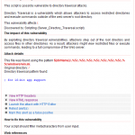 Acunetix WVS directory traversal alert