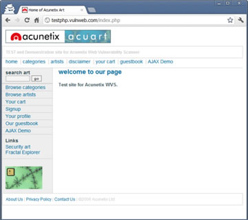 Target Website Example for CSRF Attack