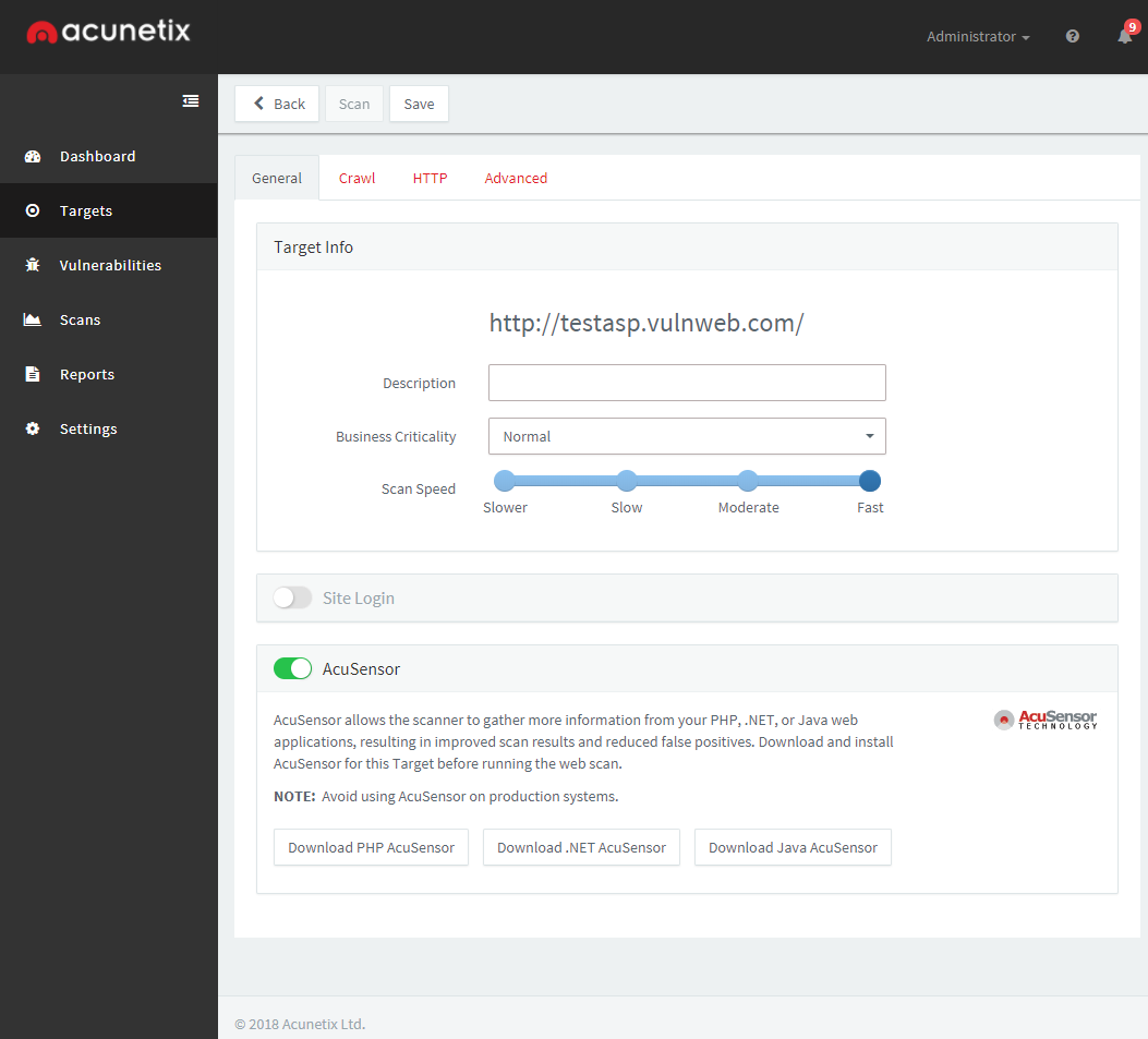 Acunetix Web Vulnerability Scanner