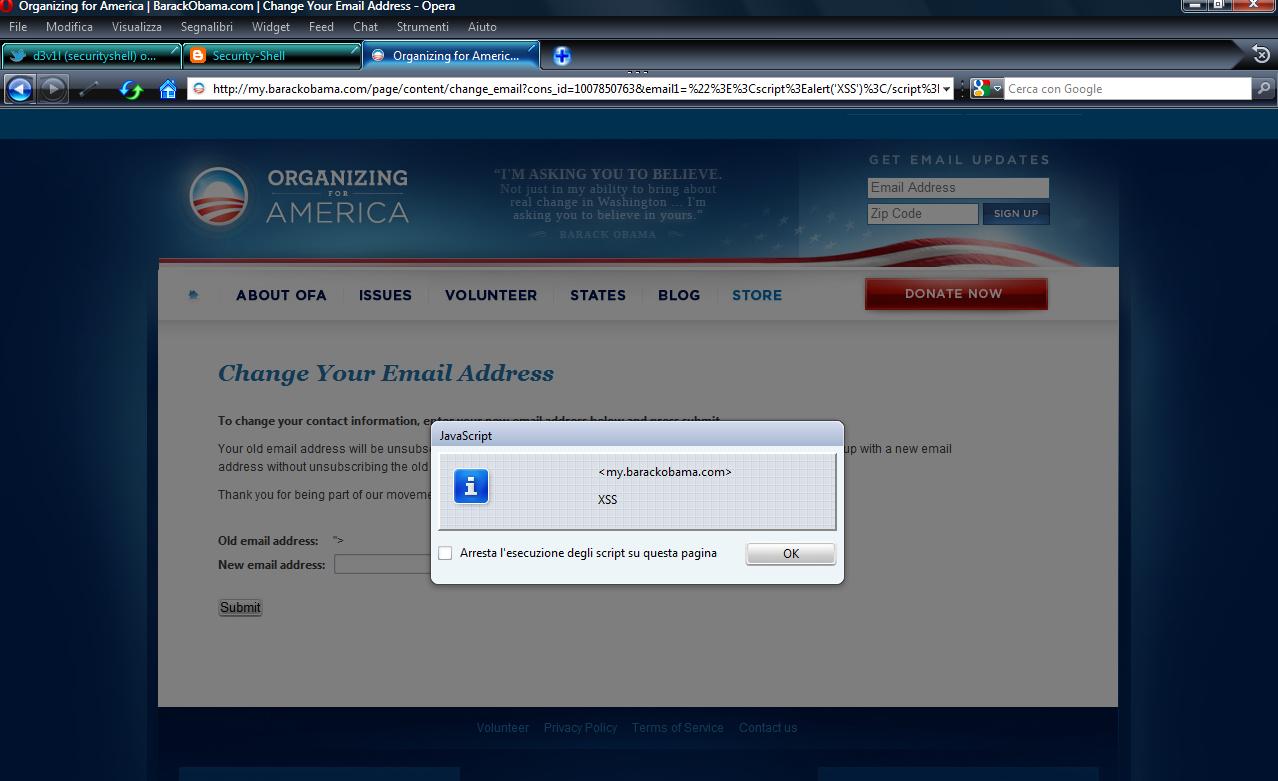 Image from last year's hack against the same website