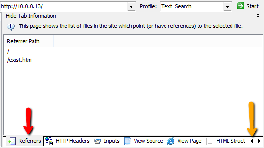 Referrers list