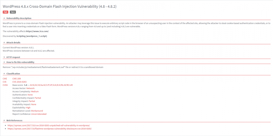 Cross-site Flashing (XSF) WordPress Vulnerability, Unpatched and Exploitable