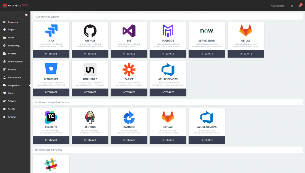Acunetix 360 Integrations