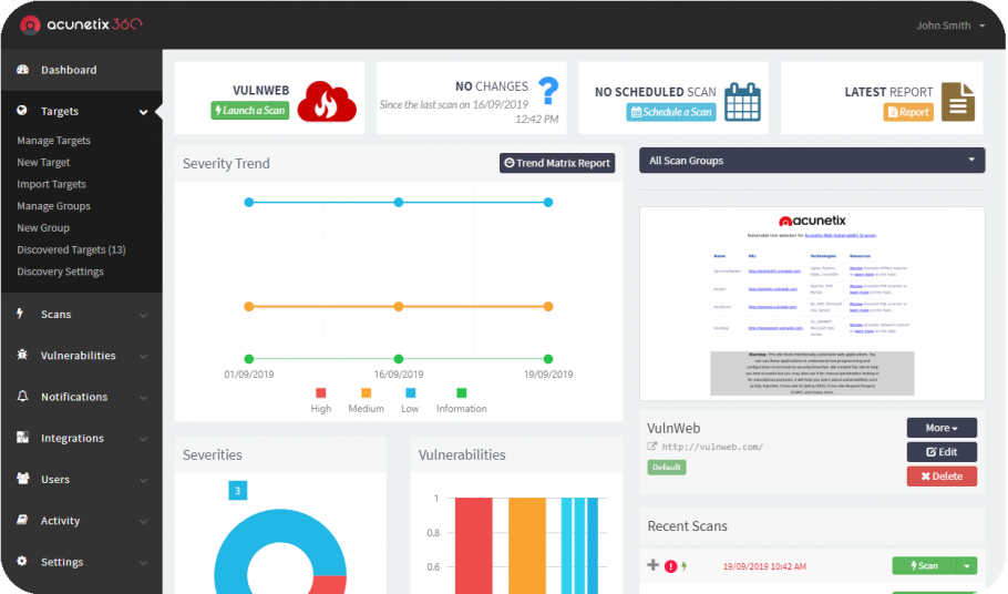 Acunetix Web Vulnerability Scanner