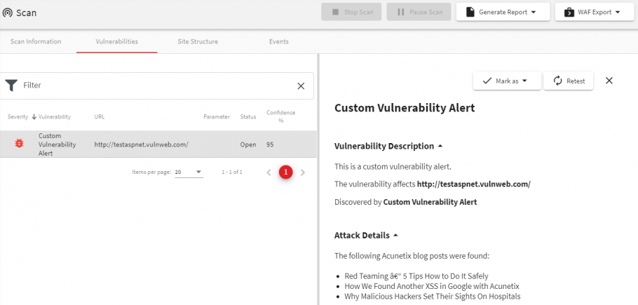 Adding Custom Checks – Activating the Scrtipt
