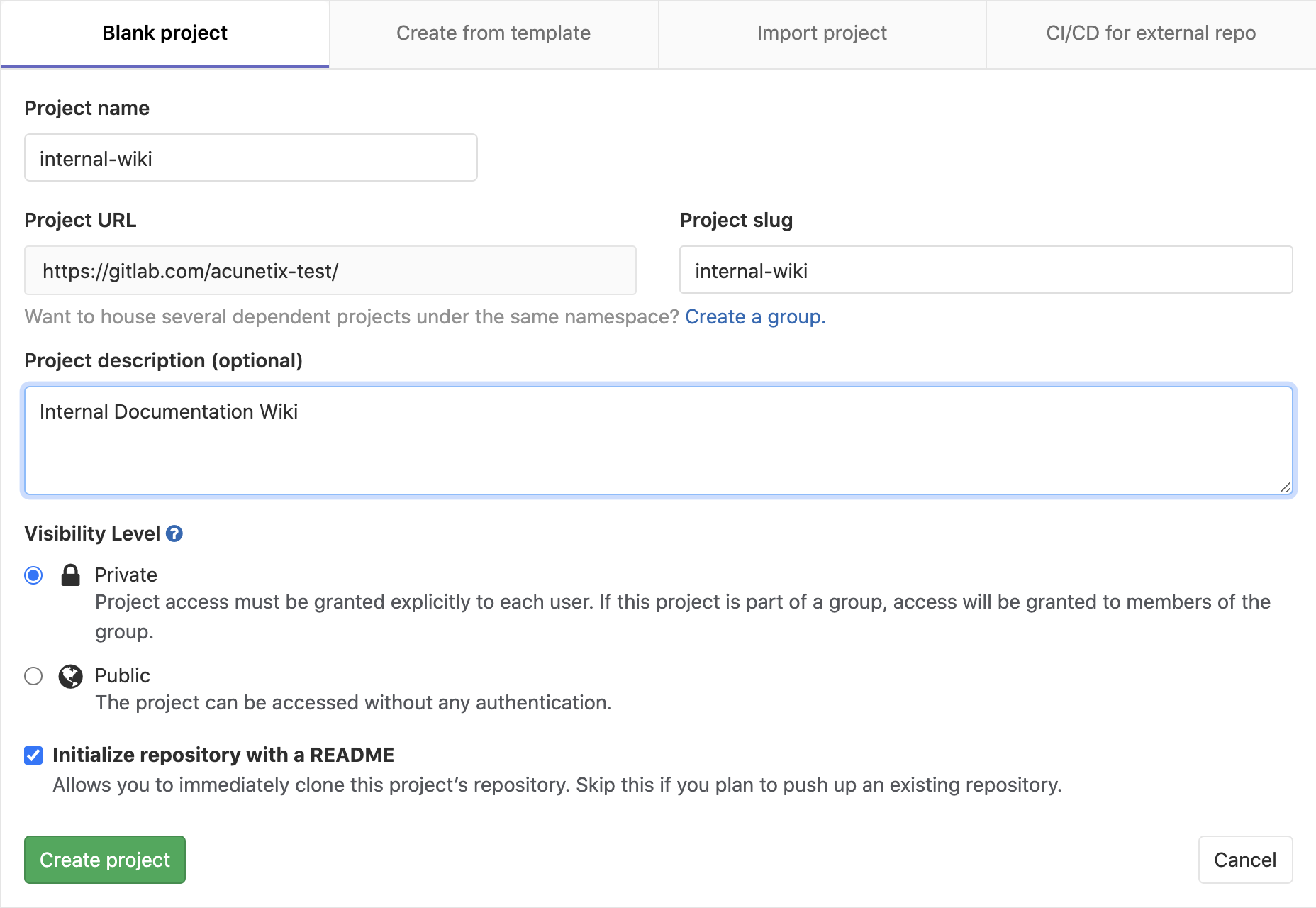 Integrating Acunetix with GitLab