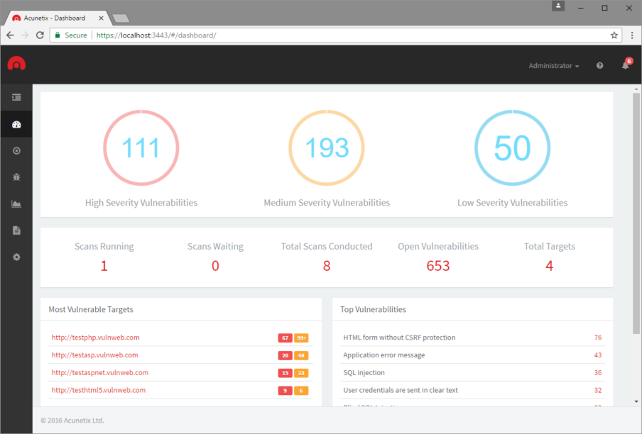 Acunetix Web Vulnerability Scanner